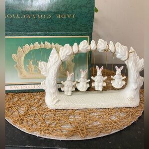 Vintage Jade Collection “Swinging Bunnies”